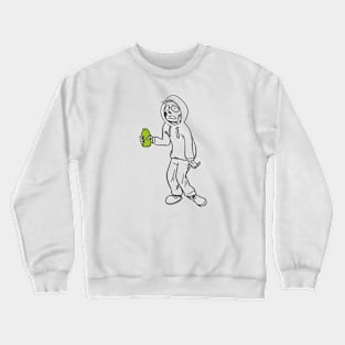 Zombie With A Drink Crewneck Sweatshirt